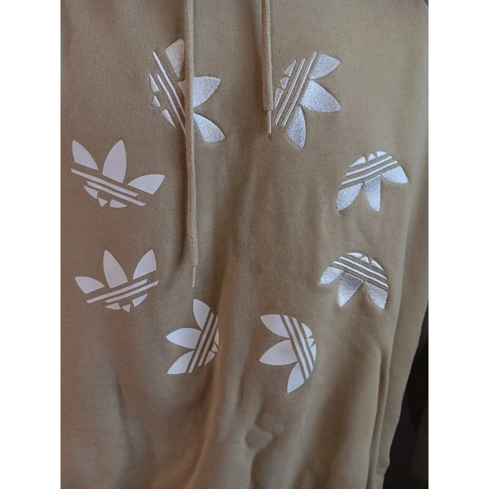 adidas Originals Colorblock Earth Hoodie Multi Trefoil Pullover Sweatshirt Men M